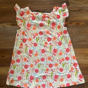 ⭐️Bundle 5 for $30 - Girls White Floral Flutter-Sleeve Dress Flowers